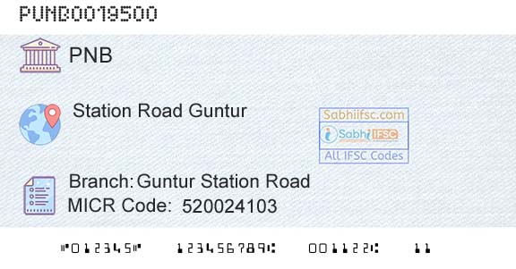 Punjab National Bank Guntur Station RoadBranch 