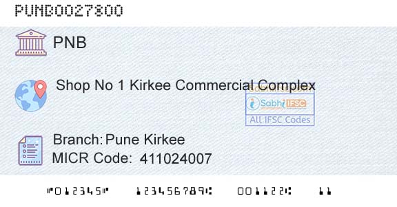 Punjab National Bank Pune KirkeeBranch 