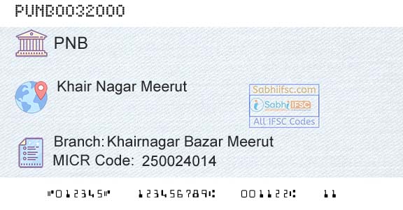 Punjab National Bank Khairnagar Bazar MeerutBranch 