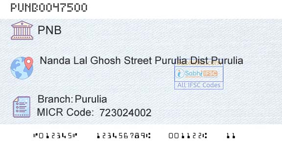 Punjab National Bank PuruliaBranch 