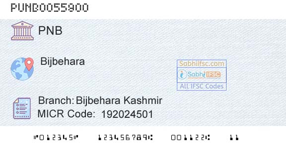 Punjab National Bank Bijbehara Kashmir Branch 