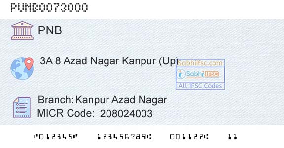 Punjab National Bank Kanpur Azad NagarBranch 