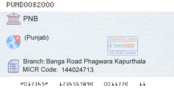Punjab National Bank Banga Road Phagwara KapurthalaBranch 
