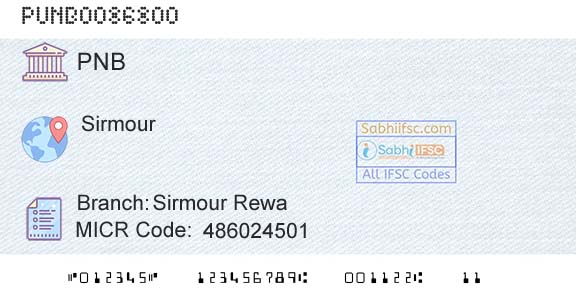 Punjab National Bank Sirmour RewaBranch 
