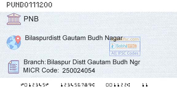 Punjab National Bank Bilaspur Distt Gautam Budh NgrBranch 