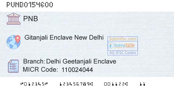 Punjab National Bank Delhi Geetanjali EnclaveBranch 