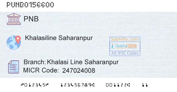 Punjab National Bank Khalasi Line SaharanpurBranch 