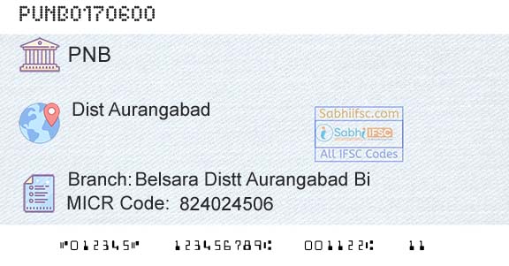 Punjab National Bank Belsara Distt Aurangabad BiBranch 