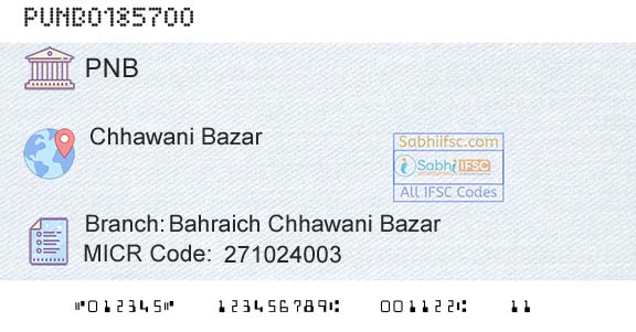 Punjab National Bank Bahraich Chhawani BazarBranch 
