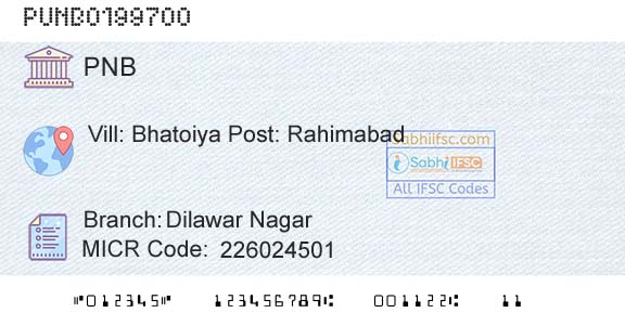 Punjab National Bank Dilawar Nagar Branch 