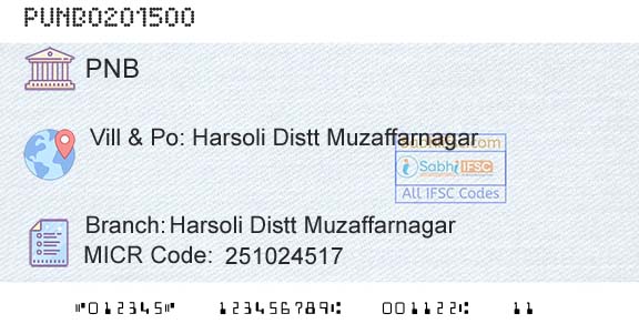 Punjab National Bank Harsoli Distt MuzaffarnagarBranch 