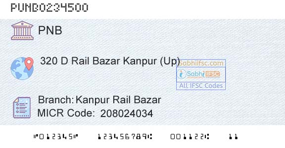 Punjab National Bank Kanpur Rail BazarBranch 