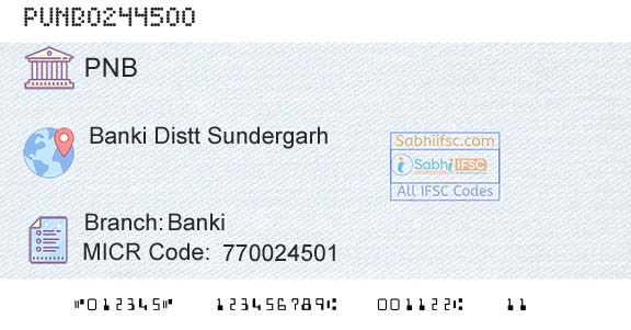 Punjab National Bank BankiBranch 