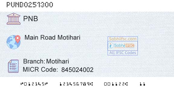 Punjab National Bank MotihariBranch 