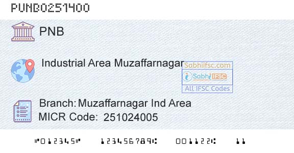 Punjab National Bank Muzaffarnagar Ind Area Branch 