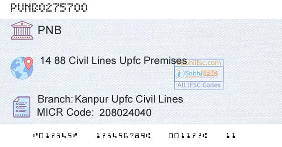 Punjab National Bank Kanpur Upfc Civil LinesBranch 