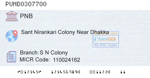 Punjab National Bank S N ColonyBranch 