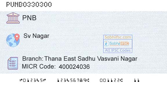Punjab National Bank Thana East Sadhu Vasvani NagarBranch 