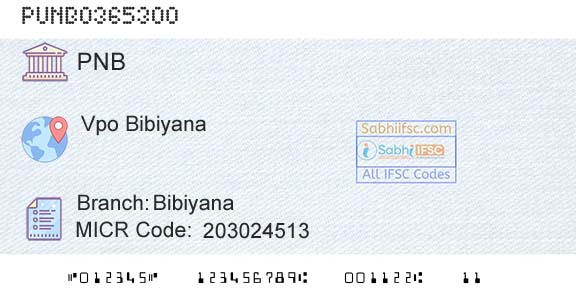 Punjab National Bank BibiyanaBranch 