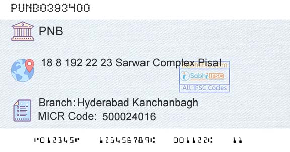 Punjab National Bank Hyderabad KanchanbaghBranch 