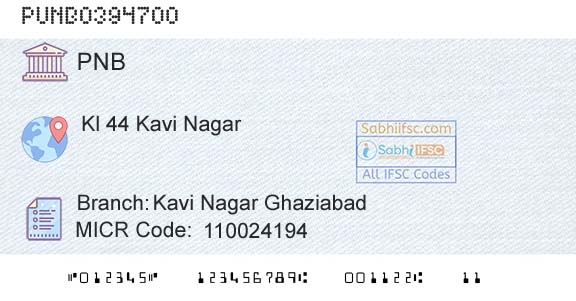 Punjab National Bank Kavi Nagar GhaziabadBranch 