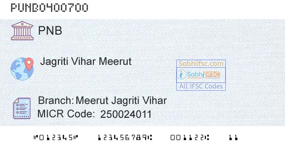 Punjab National Bank Meerut Jagriti ViharBranch 