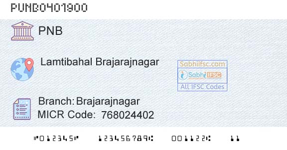Punjab National Bank BrajarajnagarBranch 