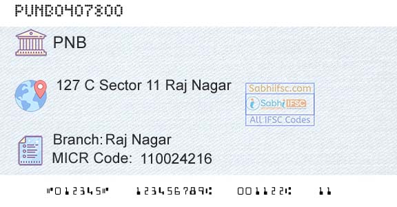Punjab National Bank Raj NagarBranch 