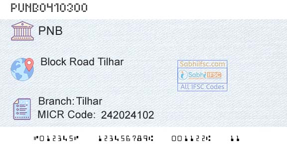 Punjab National Bank TilharBranch 