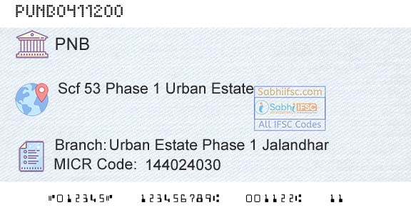 Punjab National Bank Urban Estate Phase 1 JalandharBranch 