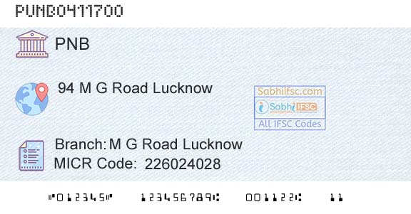 Punjab National Bank M G Road LucknowBranch 