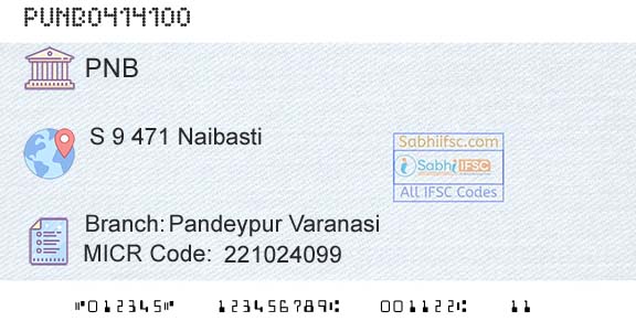 Punjab National Bank Pandeypur VaranasiBranch 