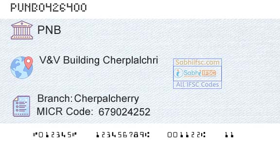 Punjab National Bank CherpalcherryBranch 