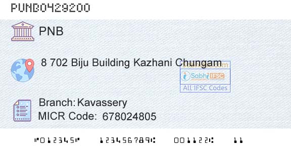 Punjab National Bank KavasseryBranch 