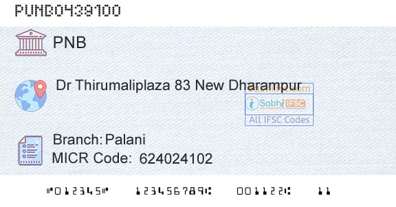 Punjab National Bank PalaniBranch 