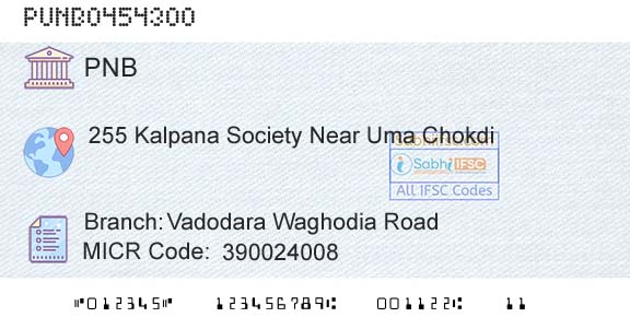 Punjab National Bank Vadodara Waghodia RoadBranch 