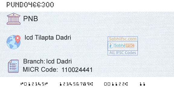 Punjab National Bank Icd DadriBranch 