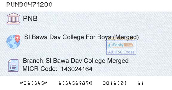 Punjab National Bank Sl Bawa Dav College Merged Branch 
