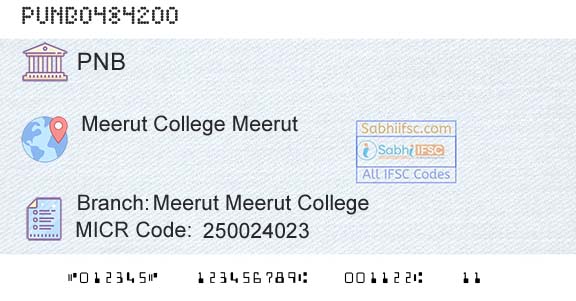 Punjab National Bank Meerut Meerut CollegeBranch 