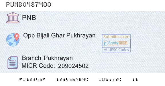 Punjab National Bank PukhrayanBranch 