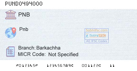 Punjab National Bank BarkachhaBranch 