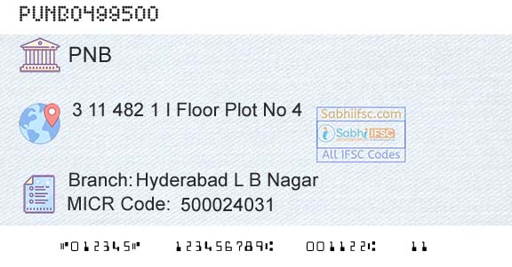 Punjab National Bank Hyderabad L B NagarBranch 