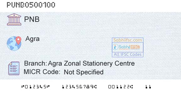 Punjab National Bank Agra Zonal Stationery CentreBranch 