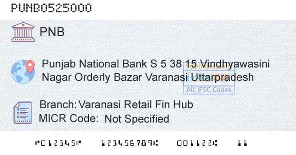 Punjab National Bank Varanasi Retail Fin HubBranch 