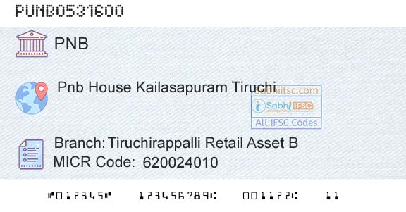 Punjab National Bank Tiruchirappalli Retail Asset BBranch 
