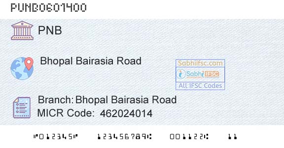 Punjab National Bank Bhopal Bairasia RoadBranch 