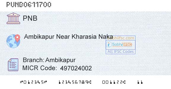 Punjab National Bank AmbikapurBranch 