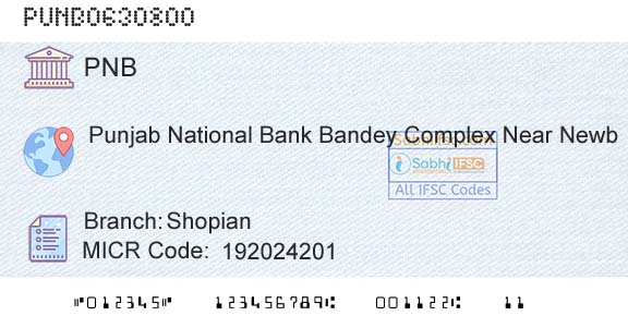 Punjab National Bank ShopianBranch 