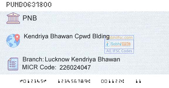 Punjab National Bank Lucknow Kendriya BhawanBranch 
