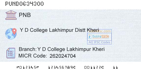 Punjab National Bank Y D College Lakhimpur KheriBranch 